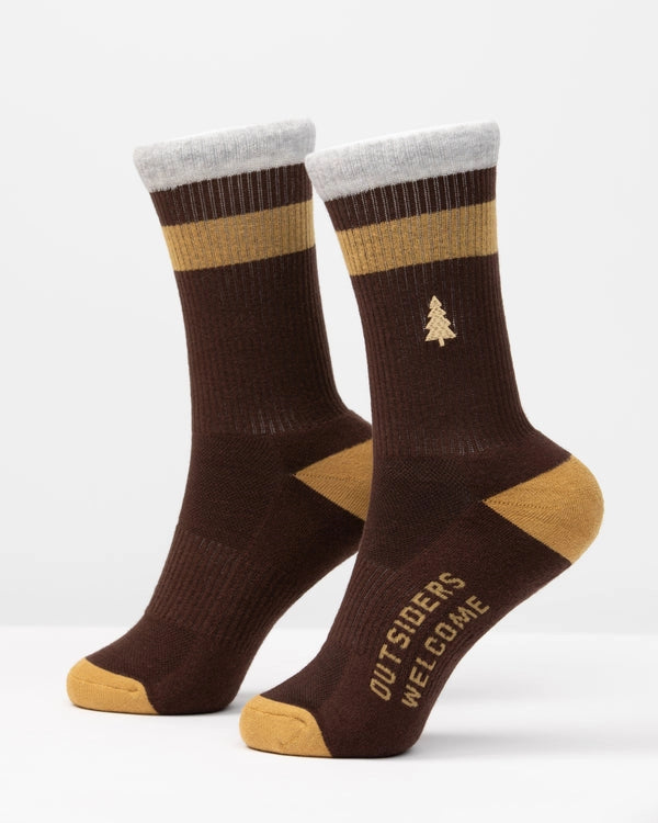 Out-Of-Doors Club Socks - Brown