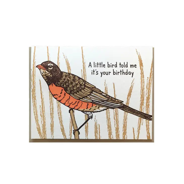 Little Bird Birthday Card