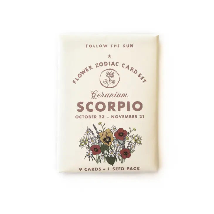 Flower Zodiac Sticker Card Sets