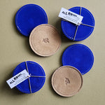 Suede Coasters Set - Cobalt