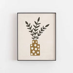 Dotted Terracotta Vase Wall Art Print