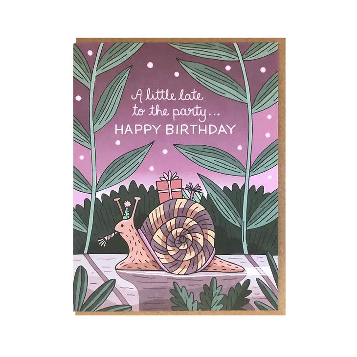 Belated Birthday Snail Card