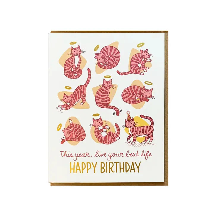 9 Lives Birthday Card