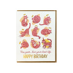 9 Lives Birthday Card