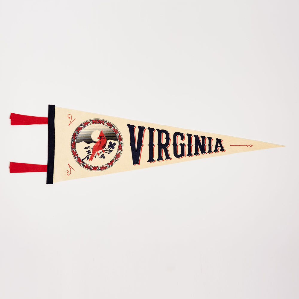 Retro Cardinal Virginia Pennant