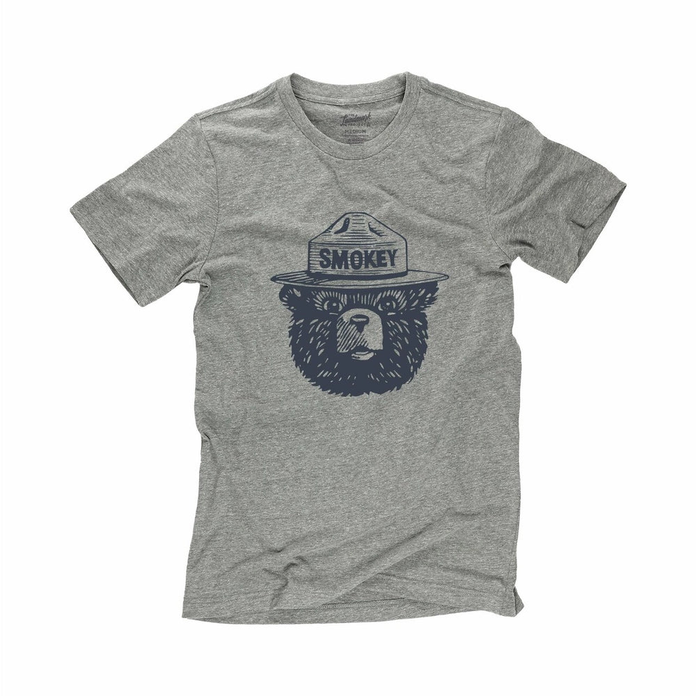 Smokey Bear Logo Tee - Smoke Grey