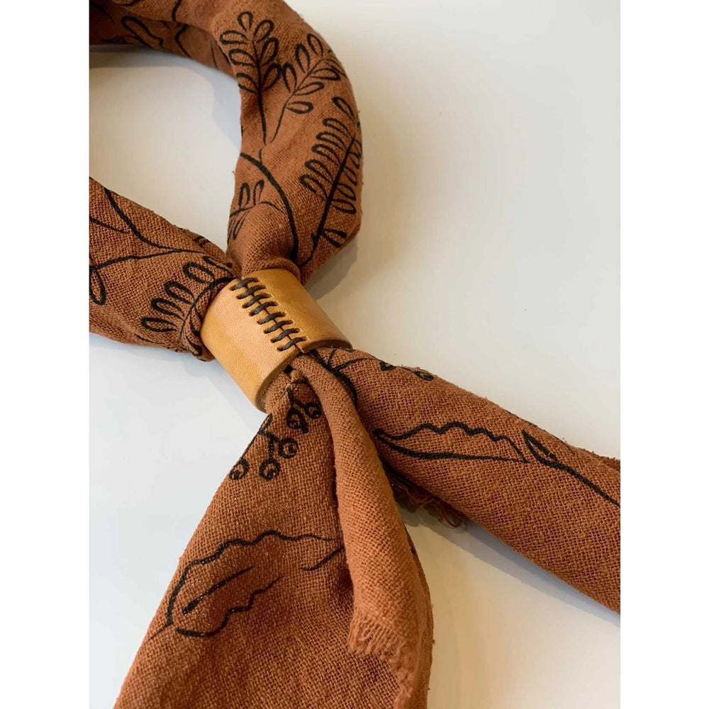 Naturally Dyed Leather Bolo