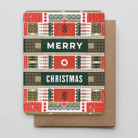 Merry Christmas Ornamental Card
