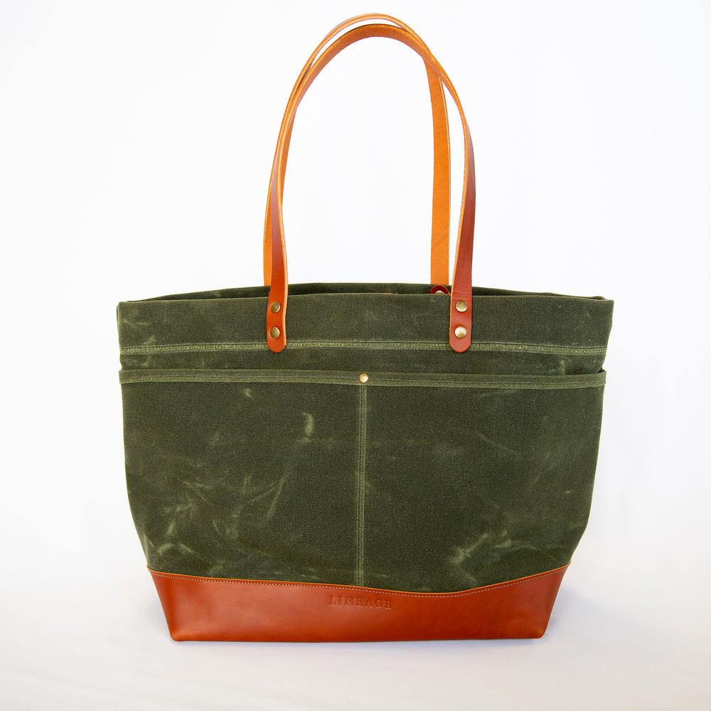 Mountain Laurel Deluxe Tote - Olive