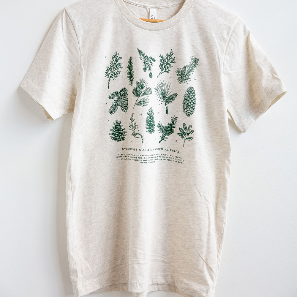 Evergreens of North America T-Shirt - Sand