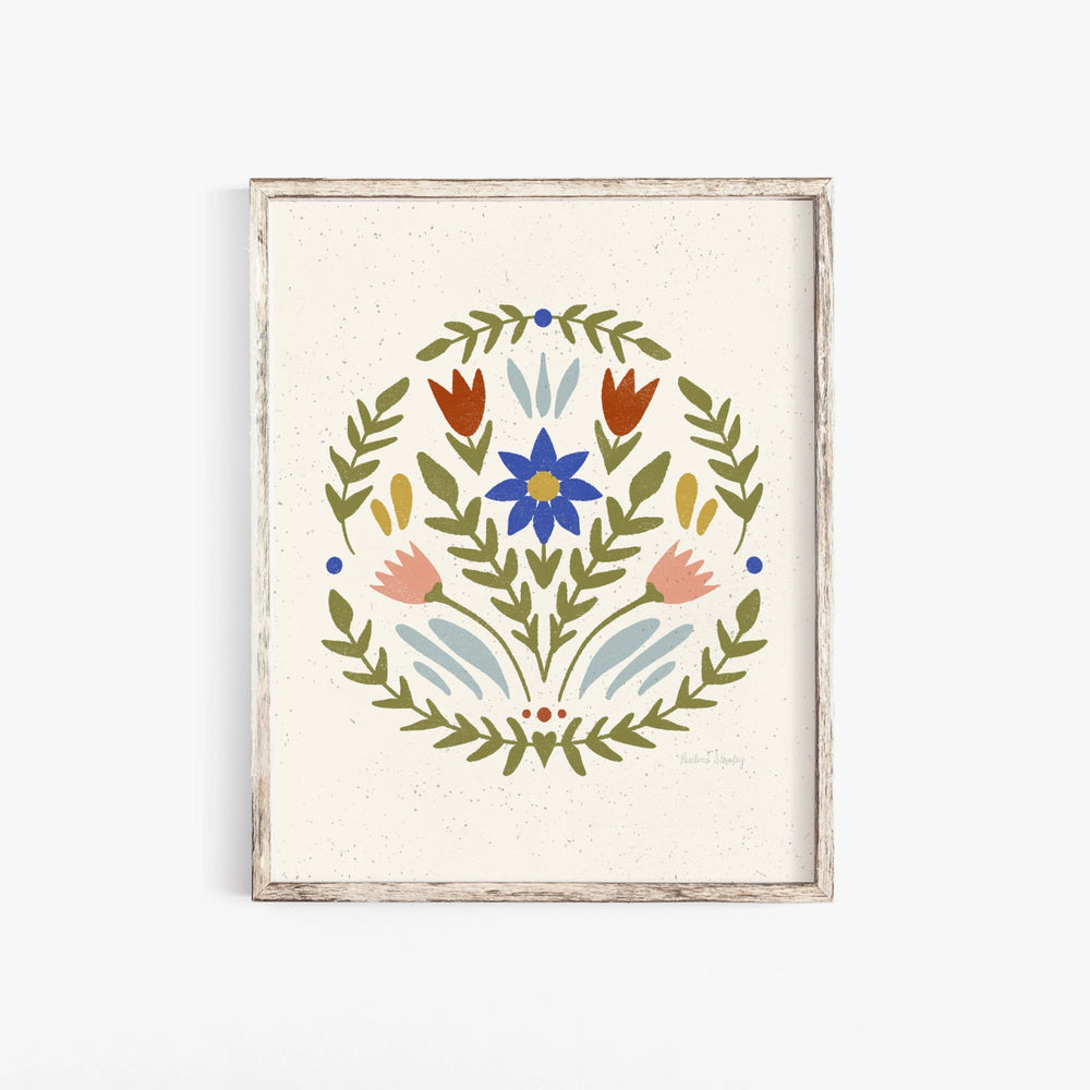 Folk Florals Print