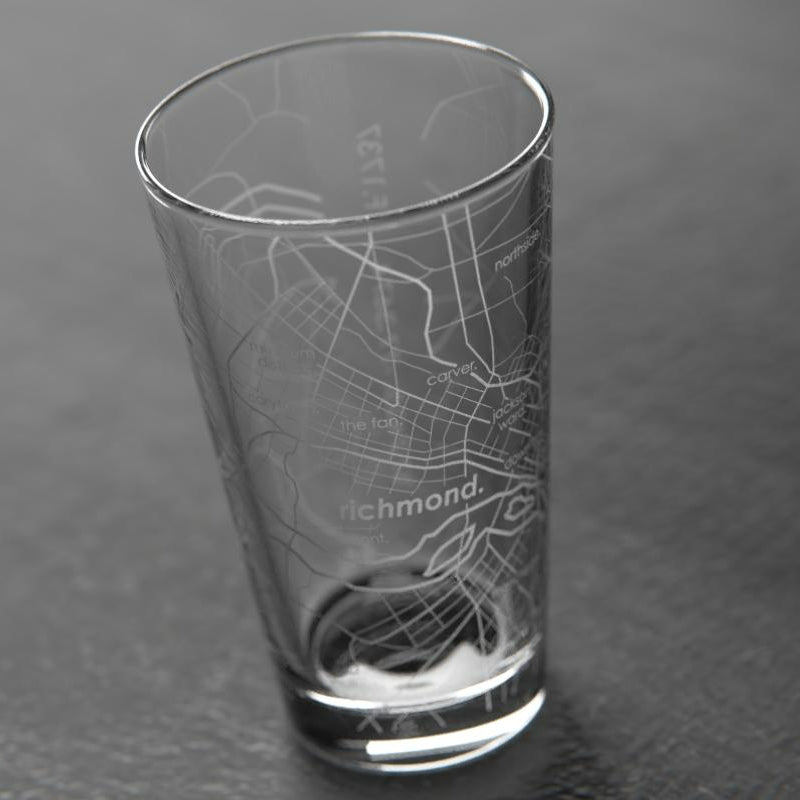 Richmond Map Pint Glass